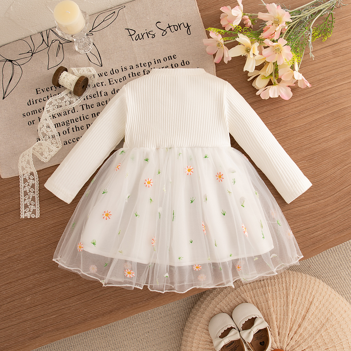 Spring And Autumn New Baby Gir - Embroidery Dress のレビューと価格