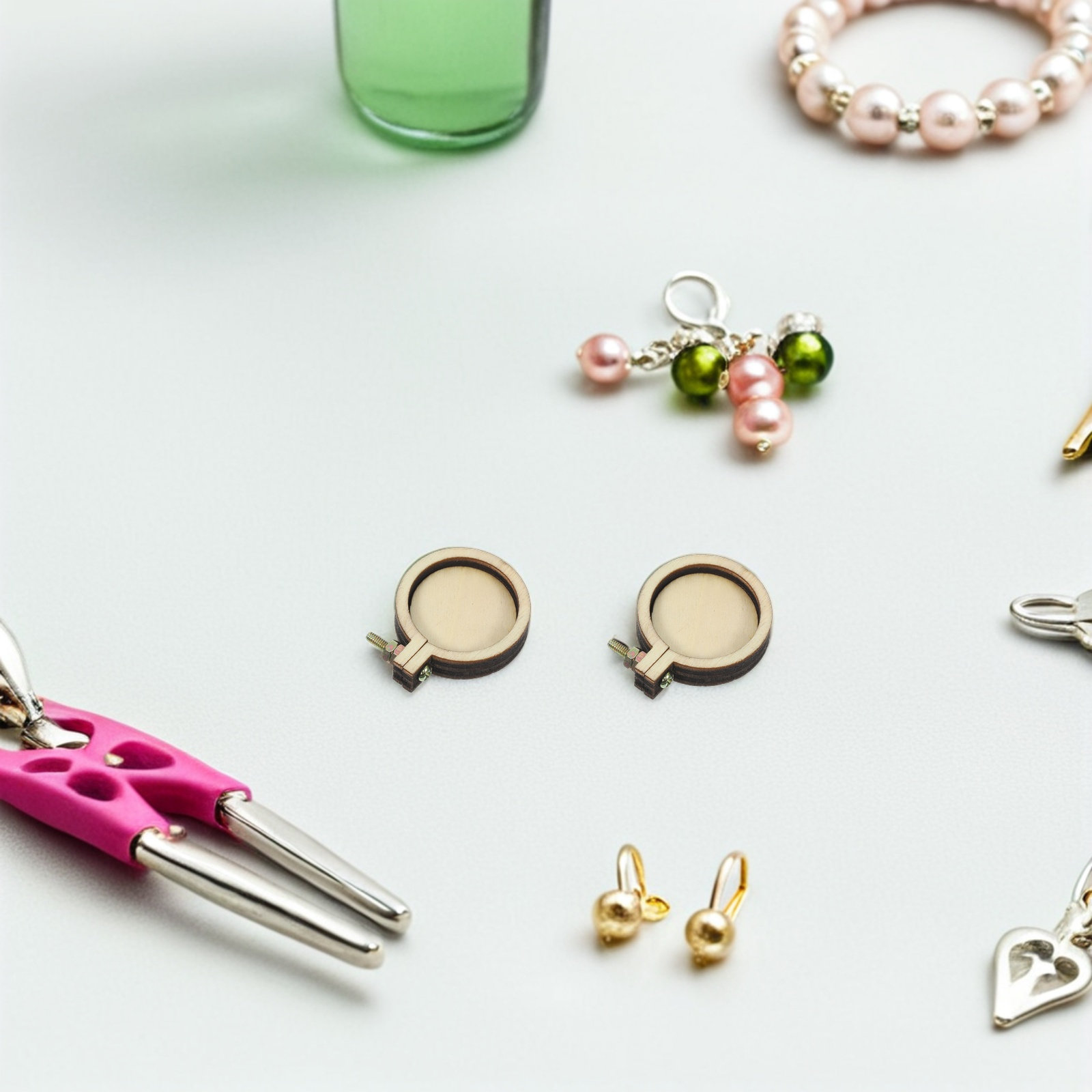 18Pcs Mini Wood Embroidery Hoo - Embroidery Diy のレビューと価格