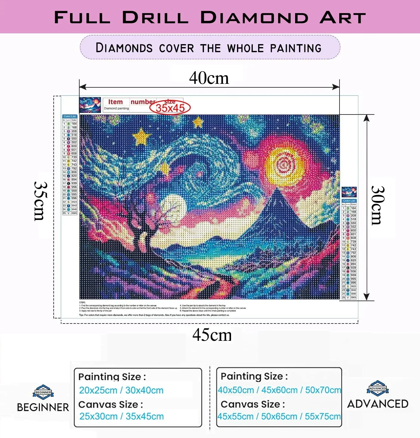 1pc frameless Cross Stitch Dia - Embroidery Pattern のレビューと価格