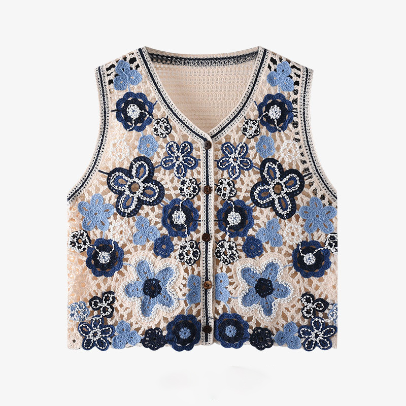 Daisy Crochet Vest for Women S - Embroidery Daisy のレビューと価格