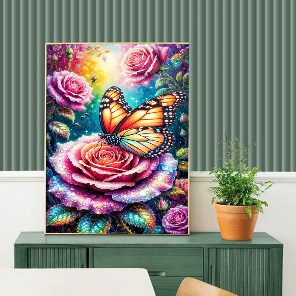 Butterfly Diamond Mosaic 5D DI - Embroidery Roses のレビューと価格