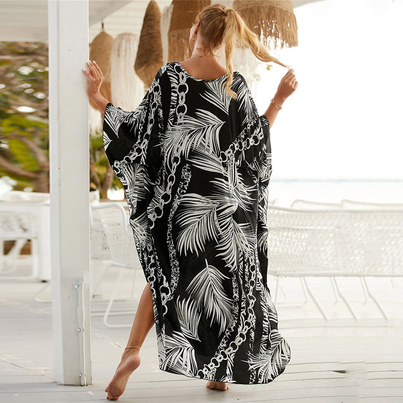 Women's Plus Size Animal Print - Embroidery Kaftan のレビューと価格