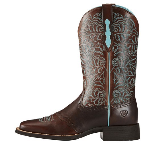 Men's Brown Leather Cowboy Boo - Embroidery Design のレビューと価格