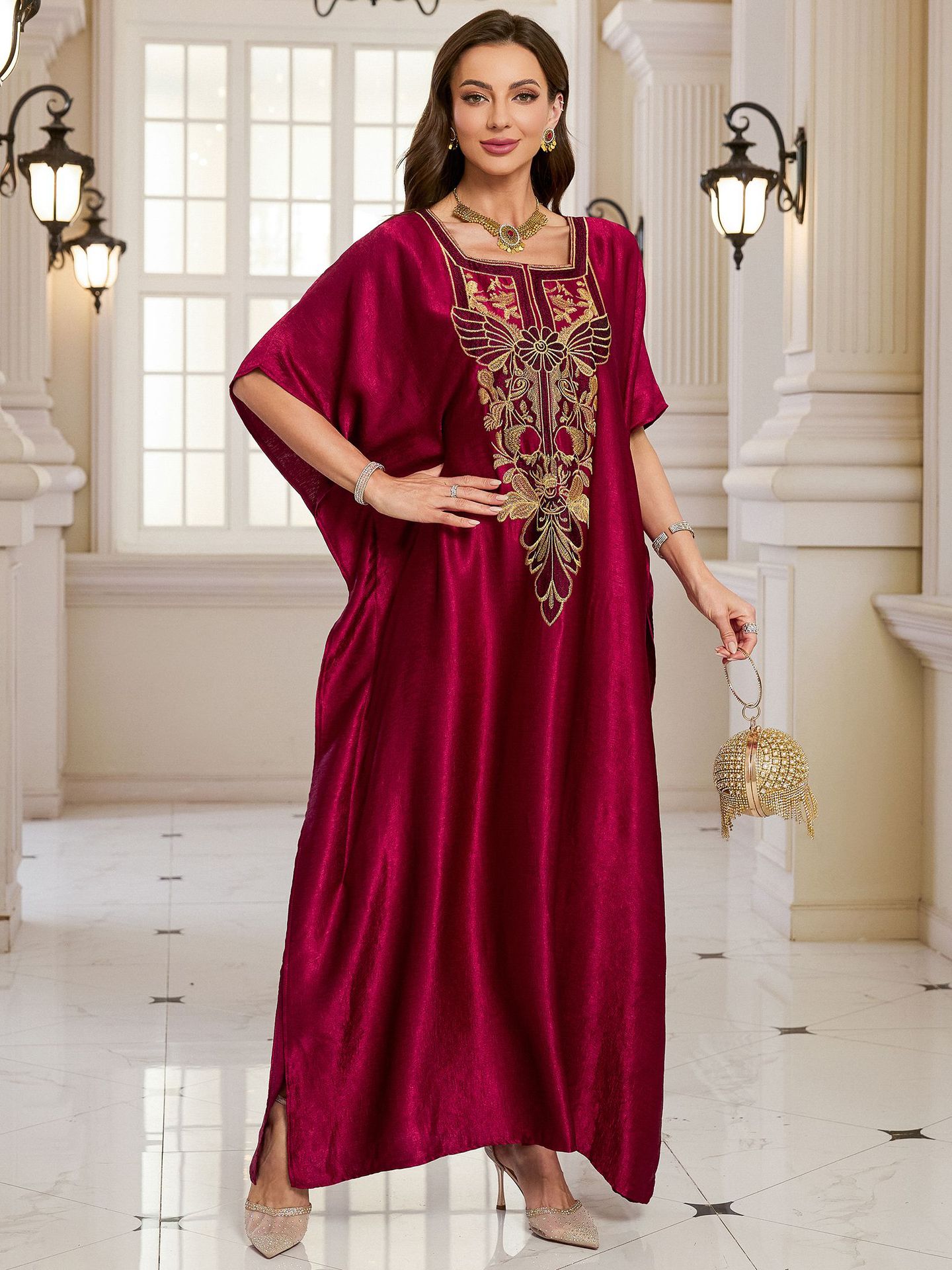 Beach Kaftans for Women Shinin - Embroidery Kaftan のレビューと価格
