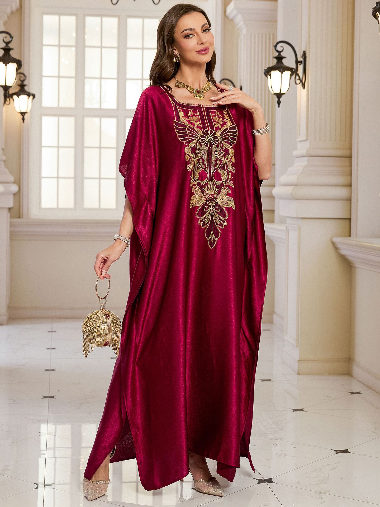 Beach Kaftans for Women Shinin - Embroidery Kaftan のレビューと価格