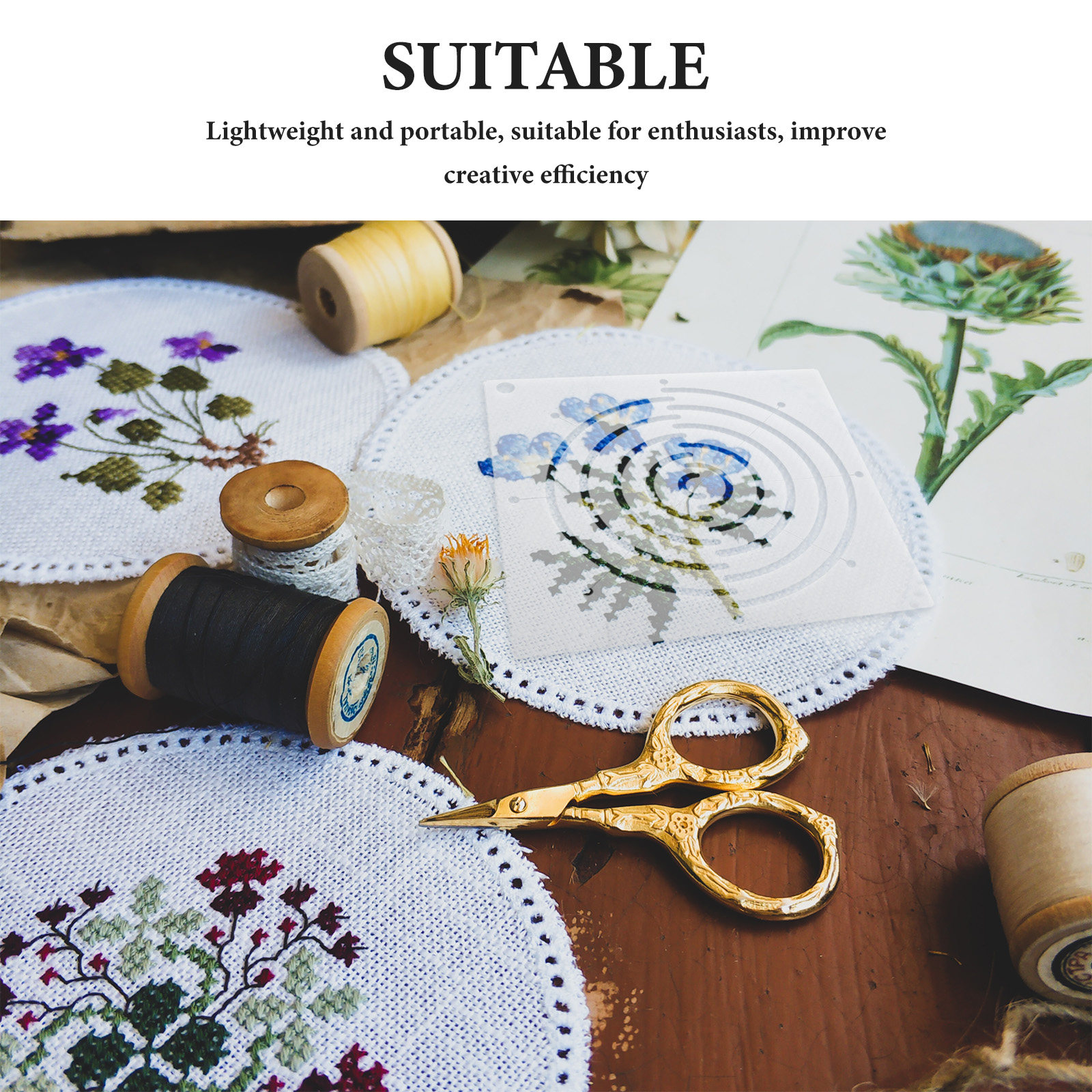 4Pcs Transparent Acrylic Quilt - Embroidery Pattern のレビューと価格