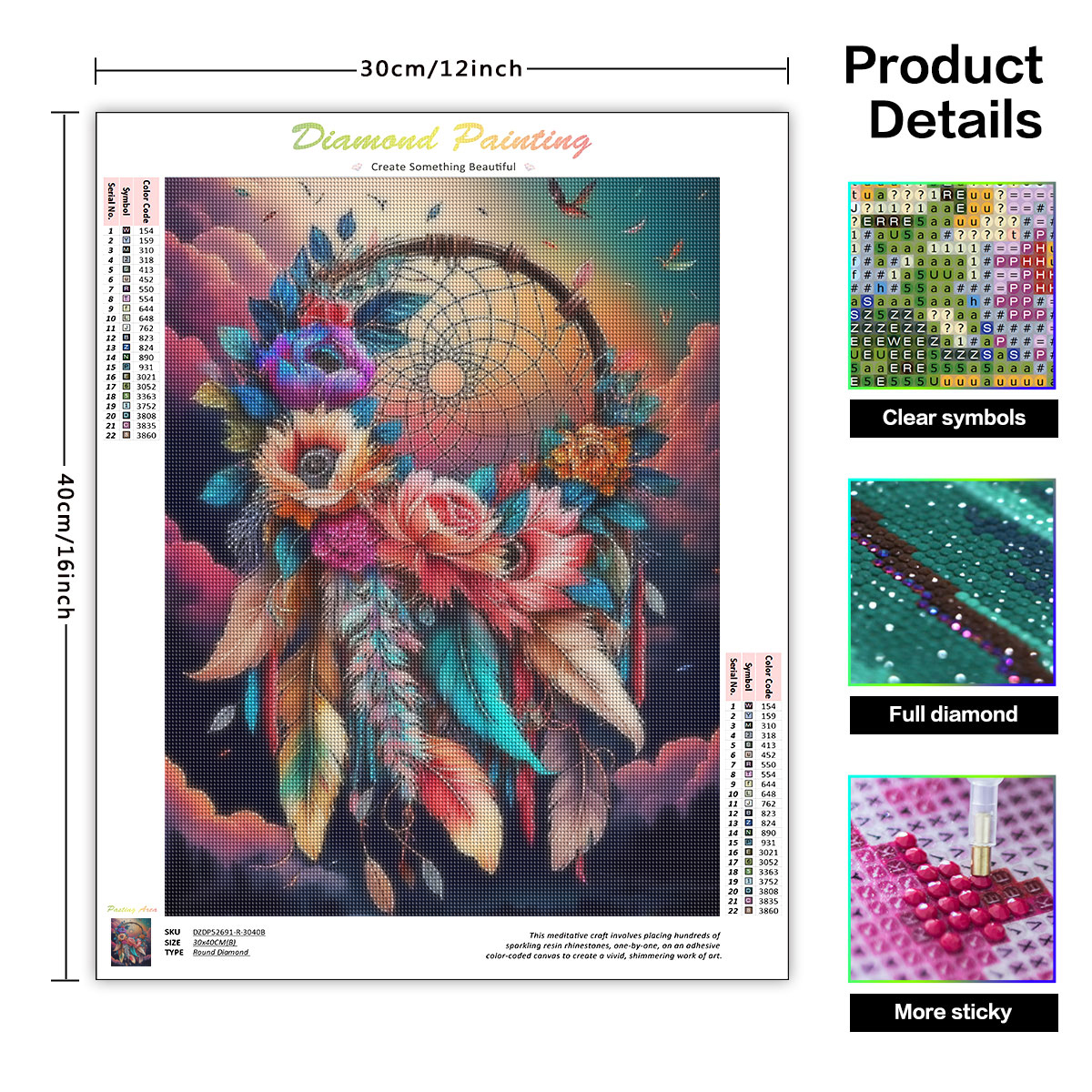 Frameless, Diamond Painting Dr - Embroidery Roses のレビューと価格