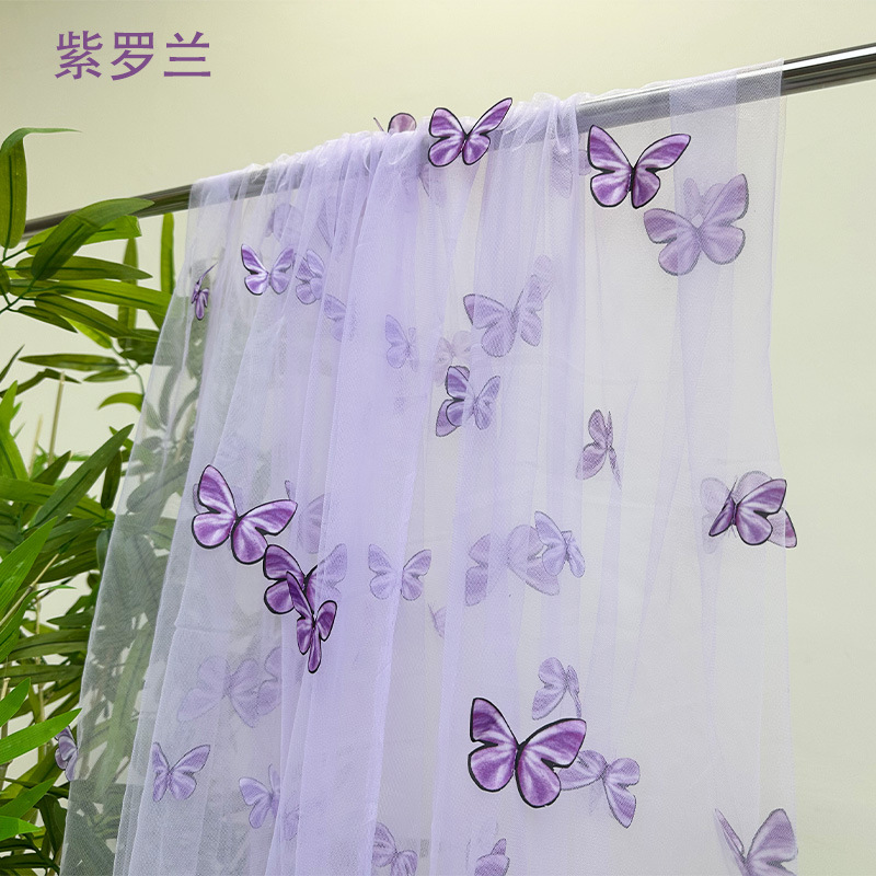 3D Butterfly Embroidery Tulle  - Embroidery Net Fabric のレビューと価格