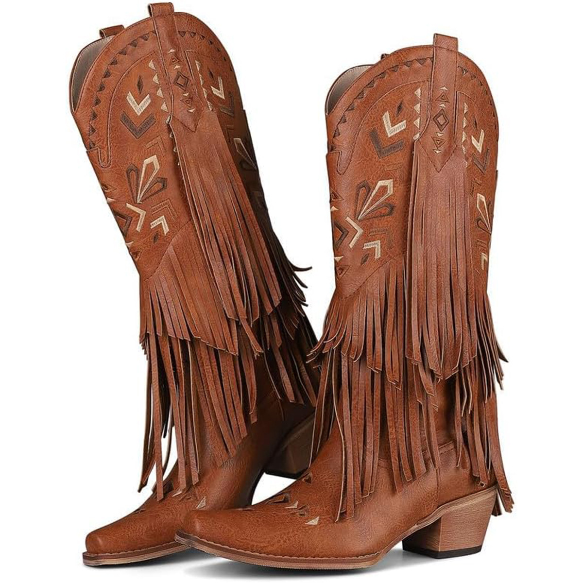 Women's Mid-calf Boots Retro W - Embroidery Design のレビューと価格