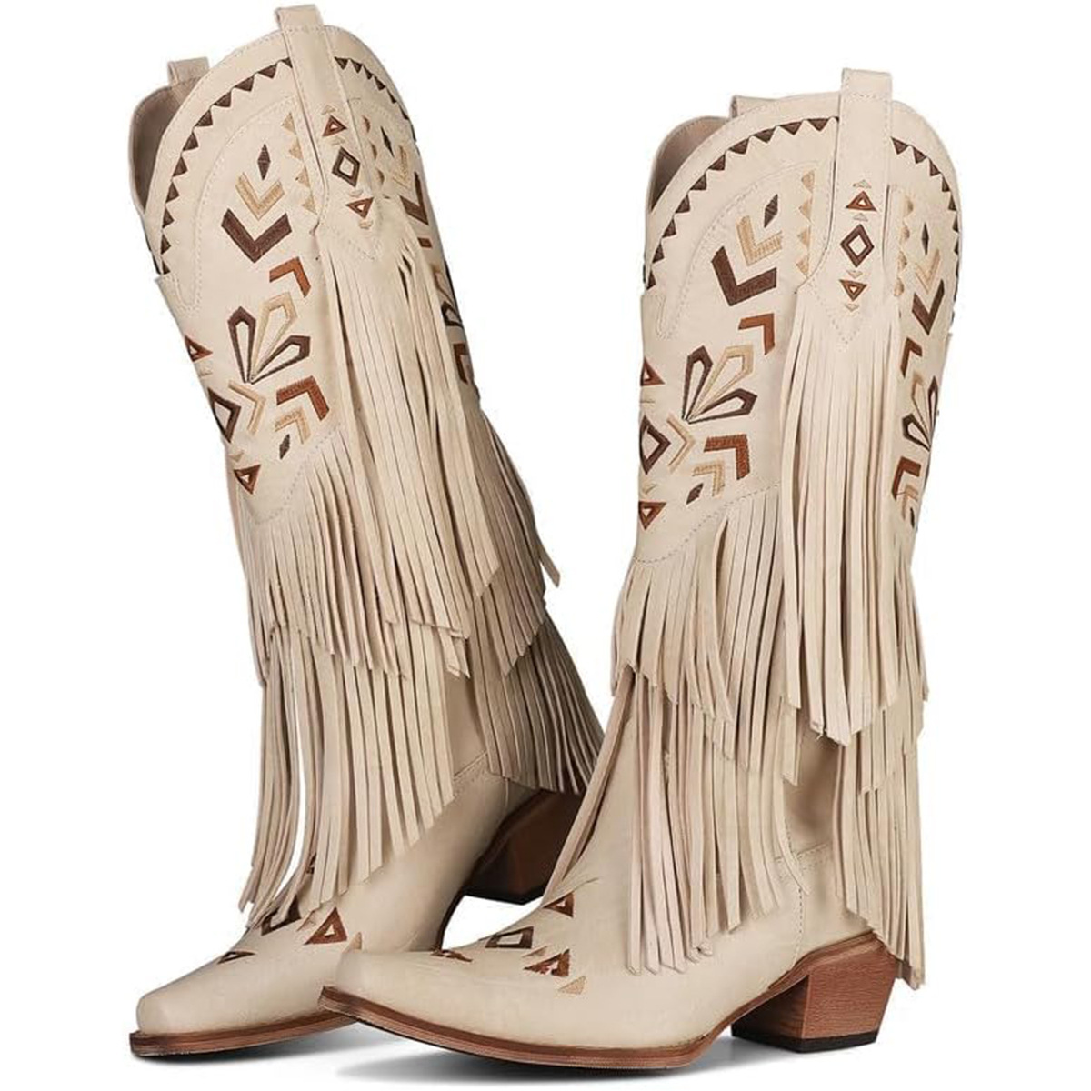 Women's Mid-calf Boots Retro W - Embroidery Design のレビューと価格