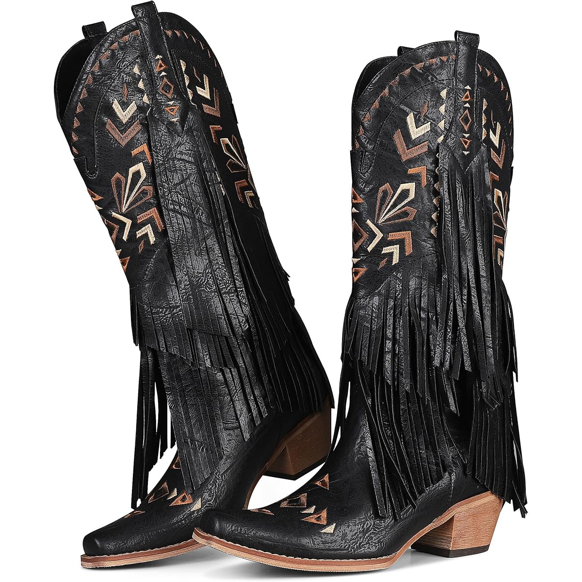 Women's Mid-calf Boots Retro W - Embroidery Design のレビューと価格