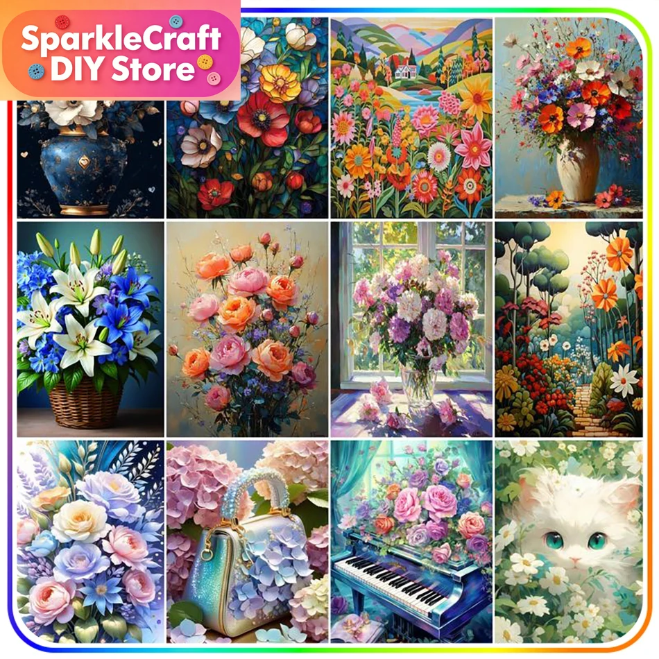 1pc frameless  Diamond Paintin - Embroidery Daisy のレビューと価格