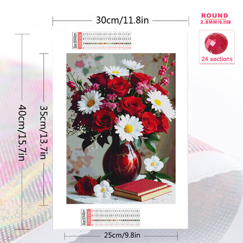 5D DIY Diamond Embroidery Rose - Embroidery Roses のレビューと価格