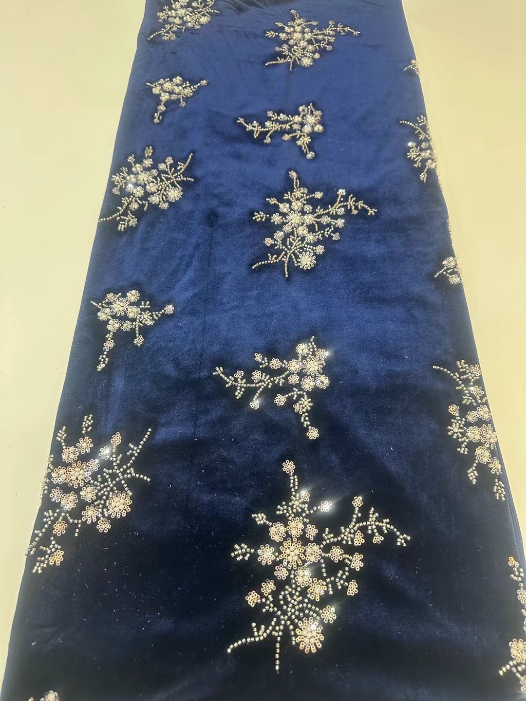African Handmade Beads Velvet  - Embroidery Net Fabric のレビューと価格