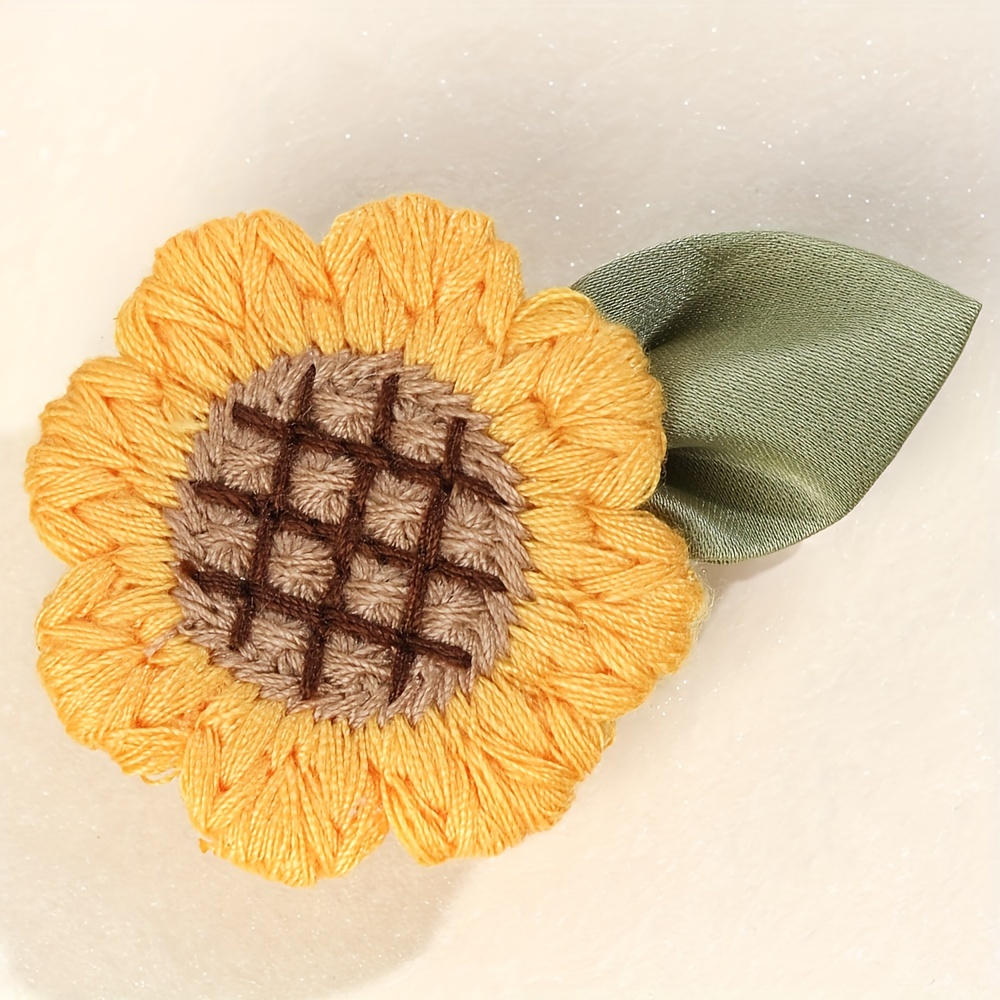 2pcs Girls Sunflower Hair Clip - Embroidery Kaftan のレビューと価格